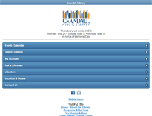 Tablet Screenshot of crandalllibrary.org